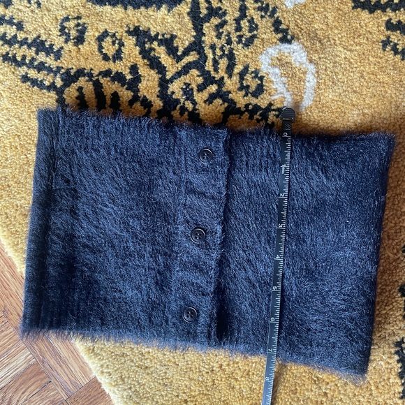 JACQUEMUS Black Fuzzy Cropped Strapless Top Size M - Picture 6 of 6